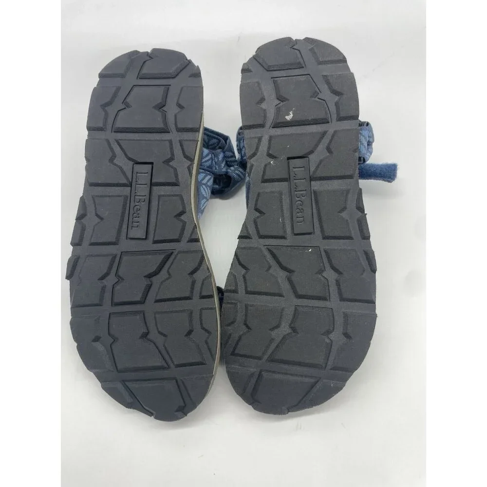 Land's End Men's Sandals Blue 11 Walking Hiking Hook&Loop Closure Outdoor Casual